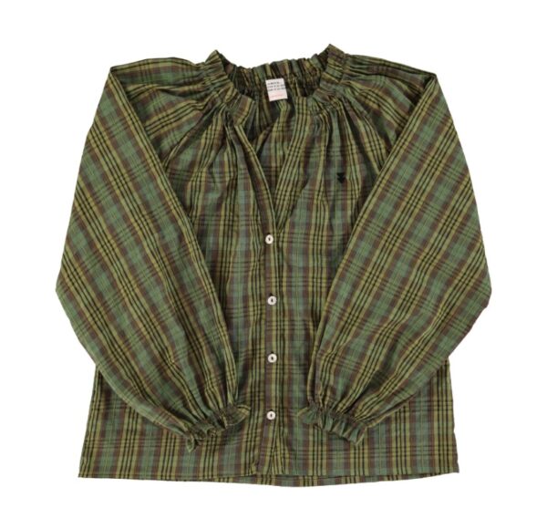 Blusa green cuadros