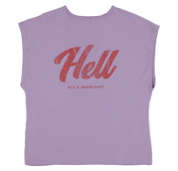 Camiseta lila "hell"