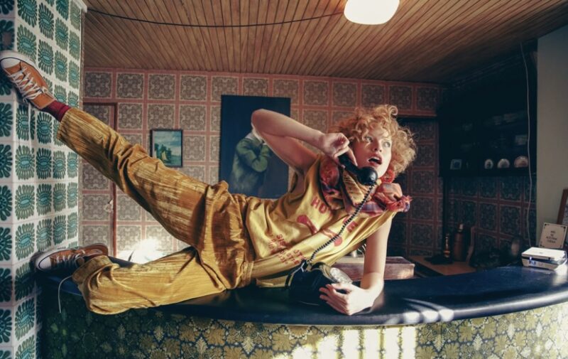 Pantalón mustard velvet - Imagen 4