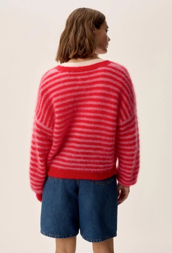 Cardigan mohair alvaro bubble/tomate - Imagen 4