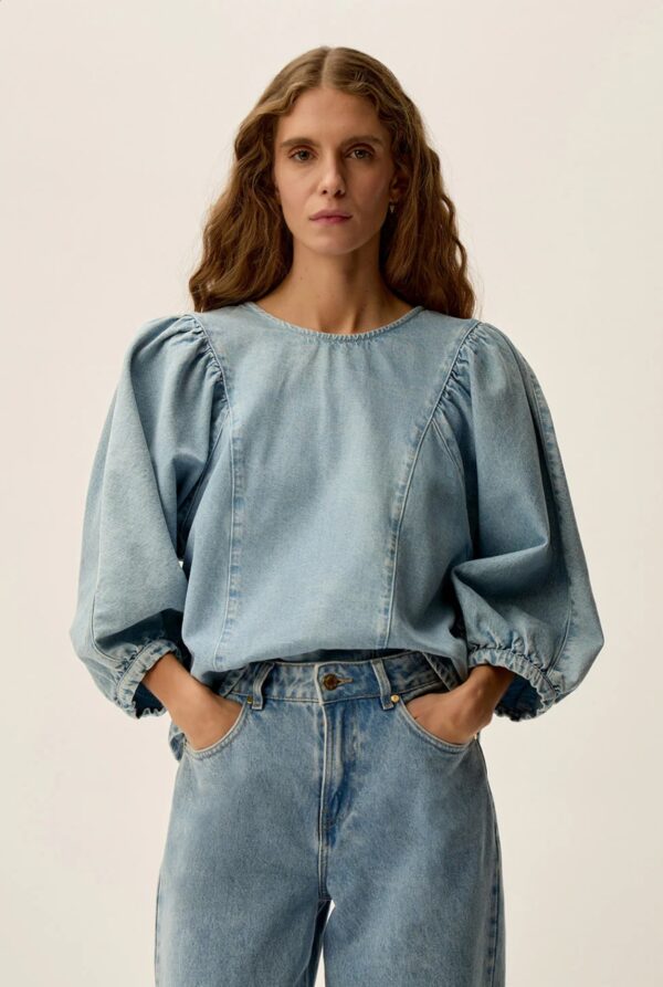 Blusa denim laya bleach - Imagen 2