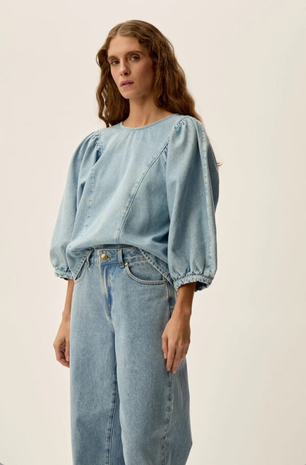 Blusa denim laya bleach - Imagen 4