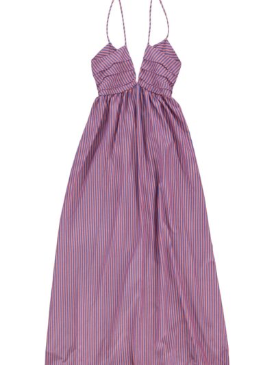 Vestido largo blue&orange stripes