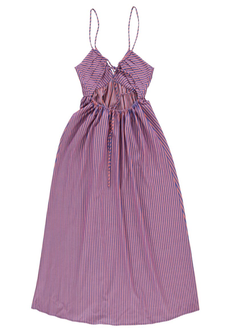 Vestido largo blue&orange stripes - Imagen 3