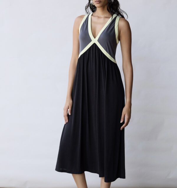 Vestido combinado colores black - Imagen 2