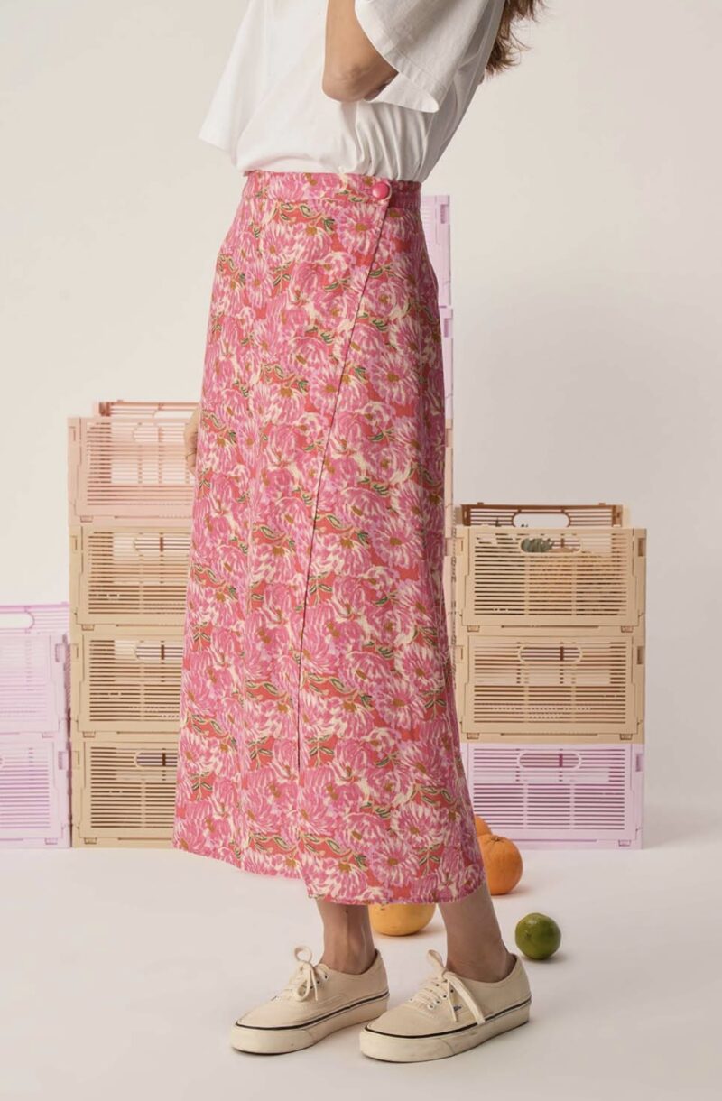 Falda Siberie midi print flor - Imagen 2