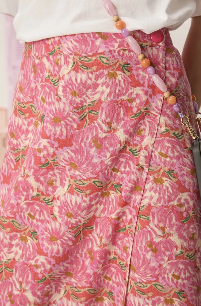 Falda Siberie midi print flor - Imagen 3