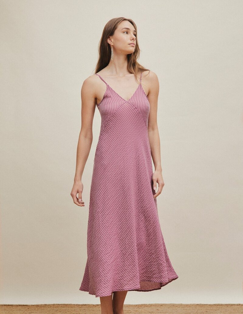 Vestido largo tirante tarida purple
