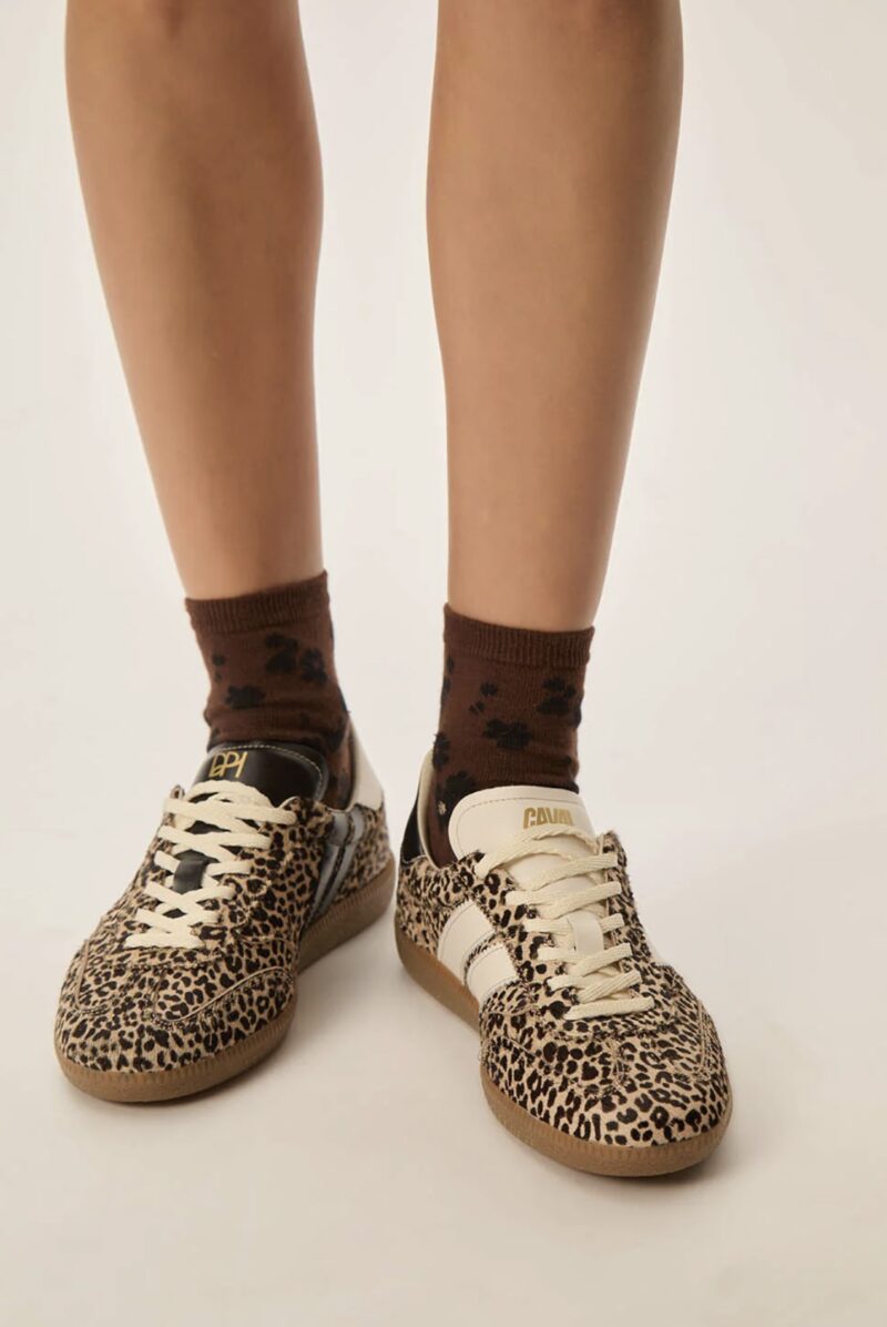 Zapatillas cuero spotty dálmata negro y crudo - Imagen 3