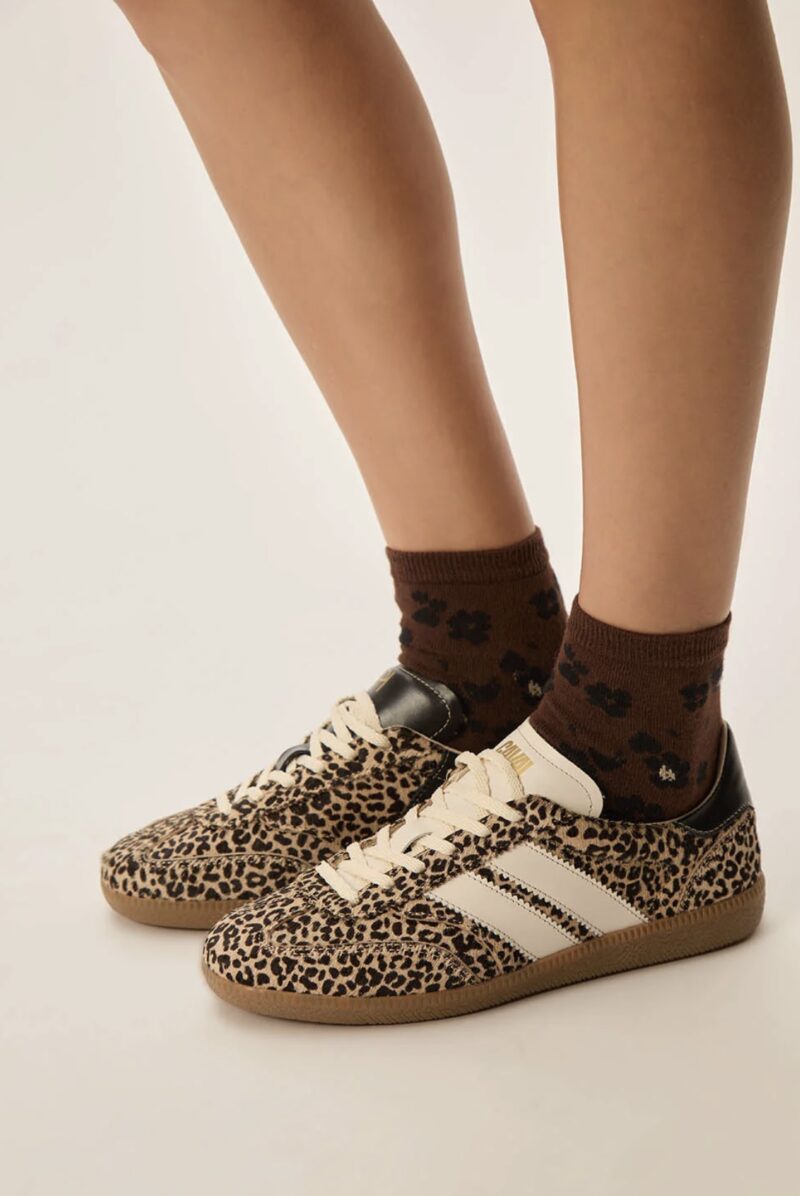 Zapatillas cuero spotty dálmata negro y crudo - Imagen 2