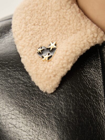 Broche newton corazón stars
