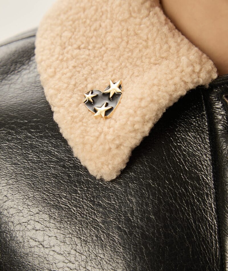Broche newton corazón stars