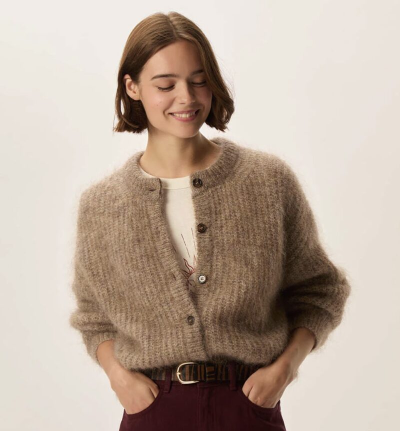 Chaqueta mohair alma botones