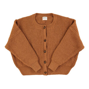 Cardigan punto brown