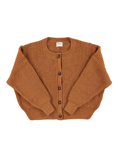 Cardigan punto brown