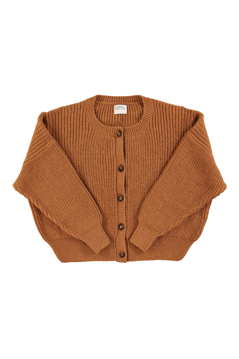 Cardigan punto brown