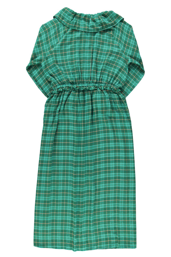 Vestido largo collar green cuadros - Imagen 4