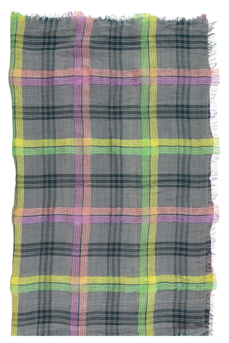 Bufanda multicolor cuadros - Imagen 2