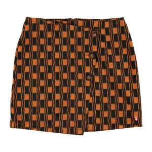 Falda corta brown&black squares