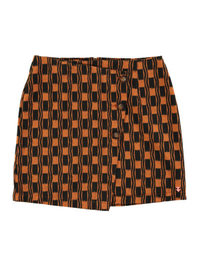 Falda corta brown&black squares