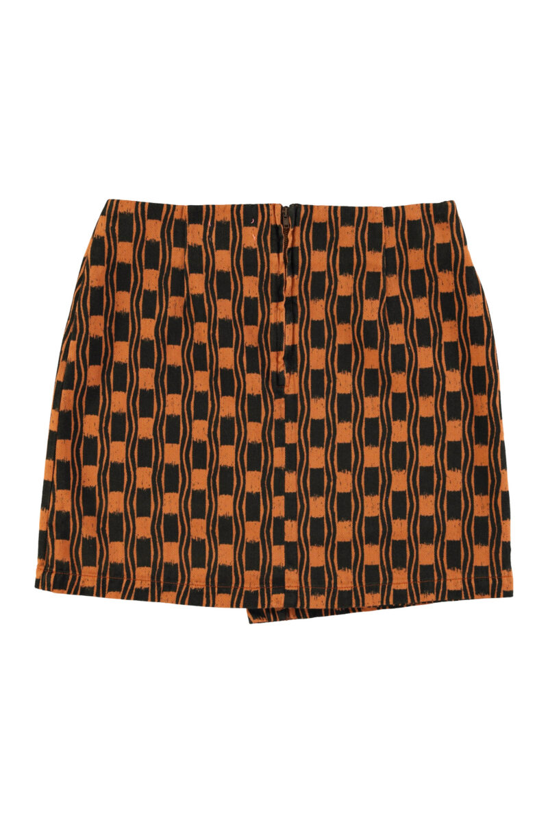 Falda corta brown&black squares - Imagen 4
