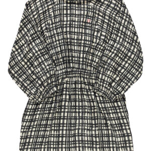 Vestido corto ecru&black cuadros