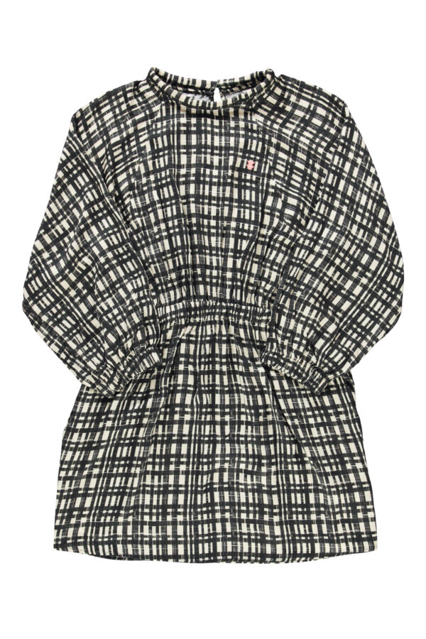 Vestido corto ecru&black cuadros