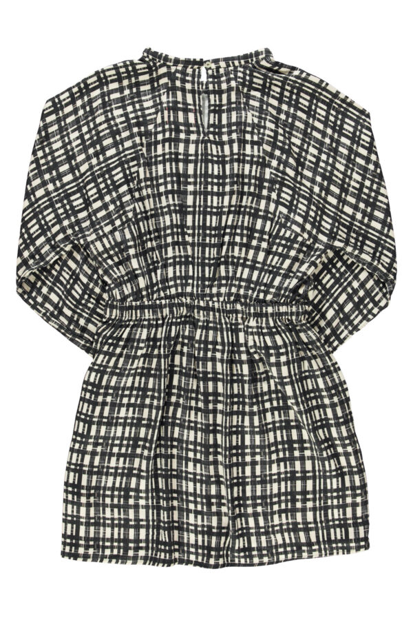 Vestido corto ecru&black cuadros - Imagen 9