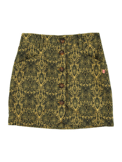 Falda corta yellow animal print