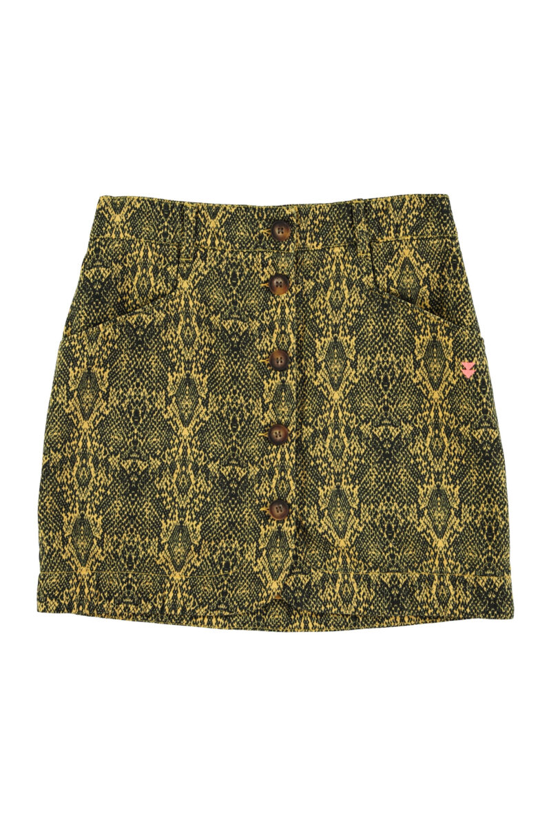 Falda corta yellow animal print