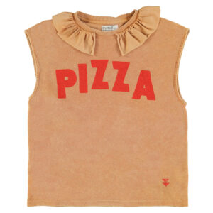 Camiseta collar brown "pizza"