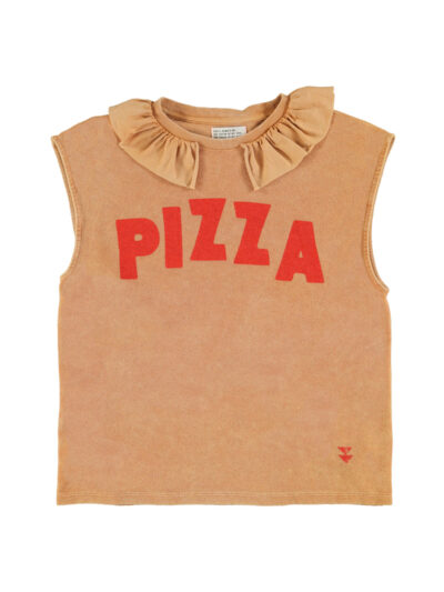 Camiseta collar brown "pizza"