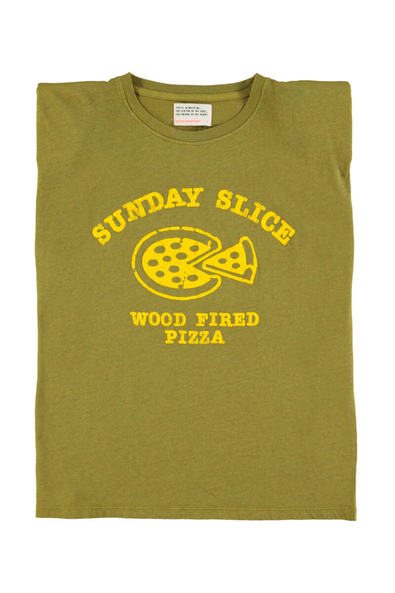 Camiseta shoulder pads olive green "sunday slice"