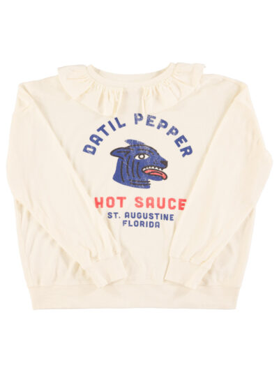 Sudadera collar white "datil pepper"