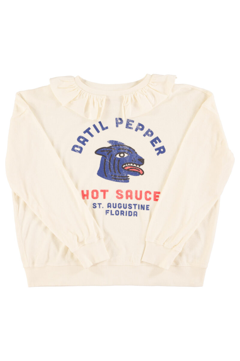 Sudadera collar white "datil pepper"