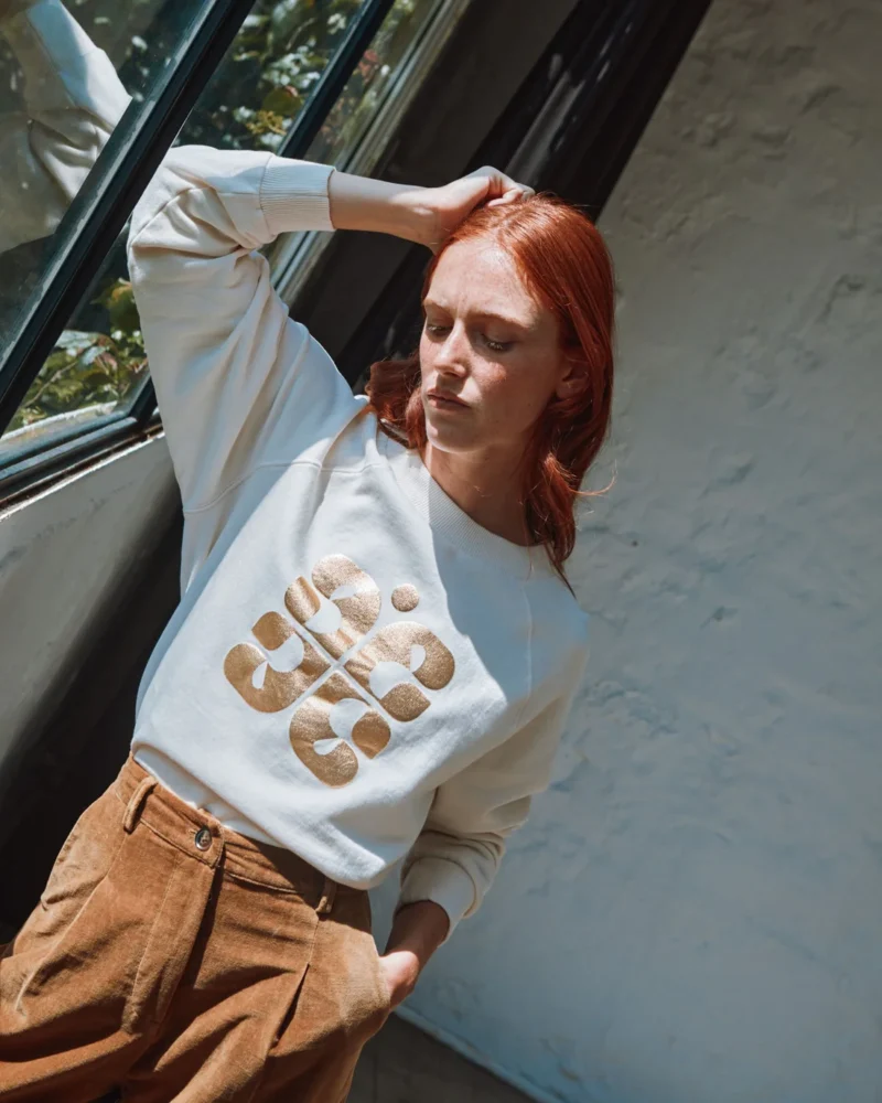 Sudadera Carl logo creme - Imagen 3