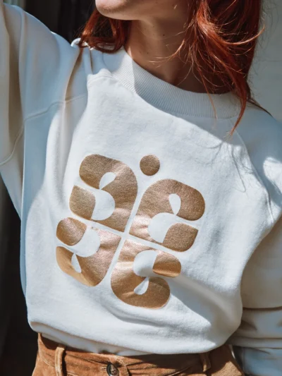 Sudadera Carl logo creme