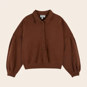 Sudadera Cannie botones brown