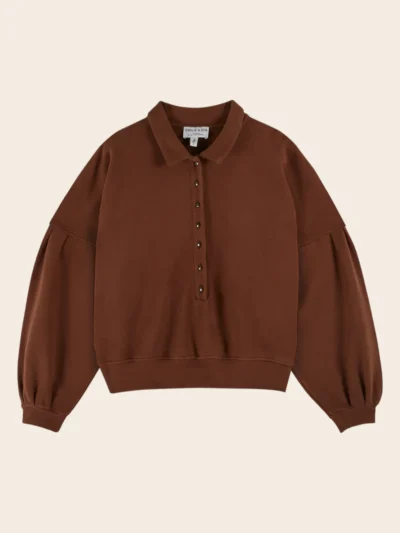 Sudadera Cannie botones brown