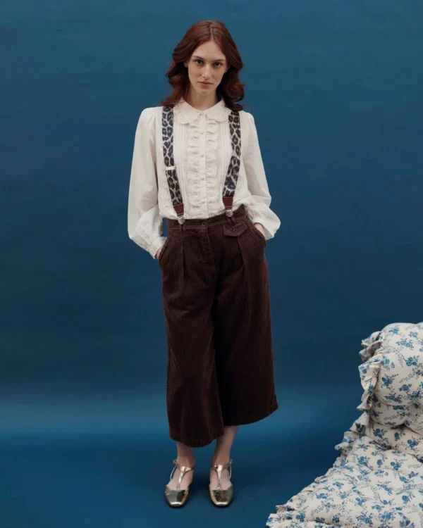 Blusa Charline volantes bordado creme - Imagen 4