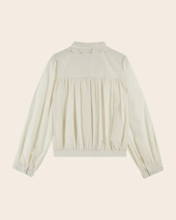Blusa Charline volantes bordado creme - Imagen 8