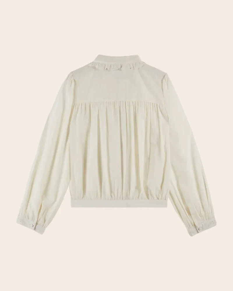 Blusa Charline volantes bordado creme - Imagen 8