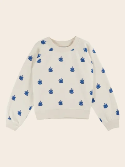 Sudadera Charlotte tazas creme