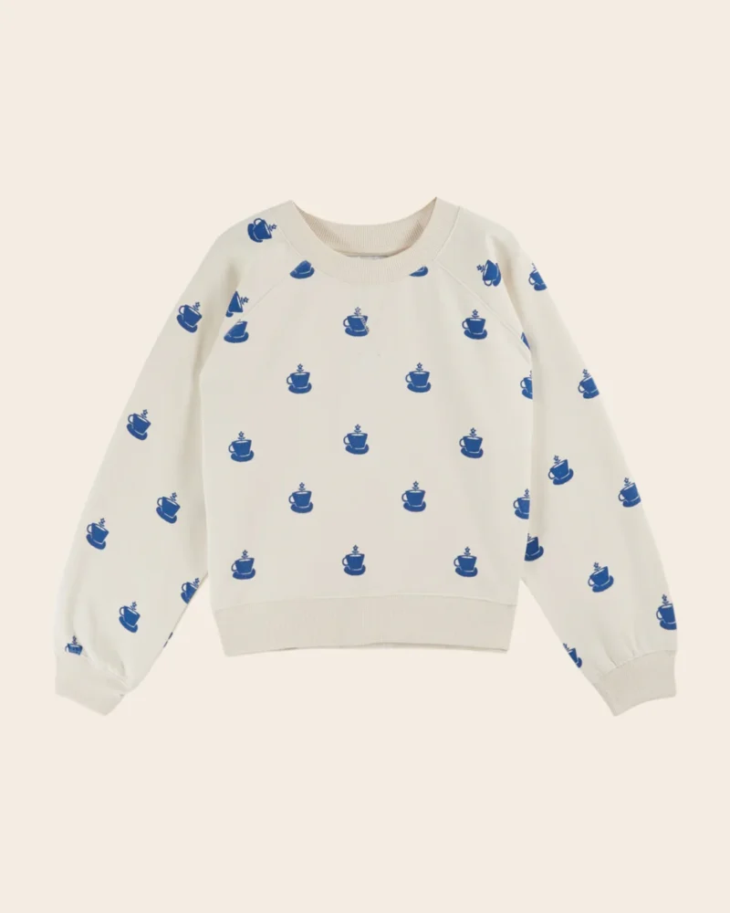 Sudadera Charlotte tazas creme