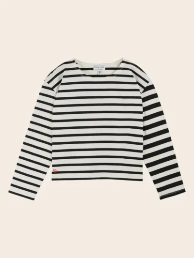 Camiseta Cybele rayas ecru/noir