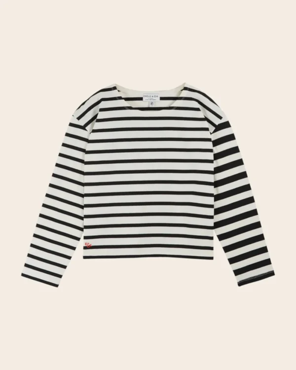 Camiseta Cybele rayas ecru/noir - Imagen 2