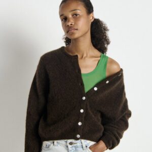 Chaqueta punto vitow botones cafe