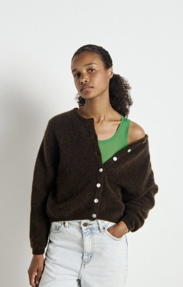 Chaqueta punto vitow botones cafe