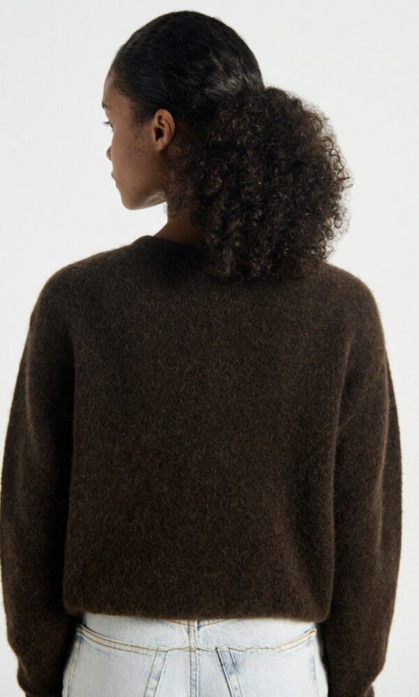 Chaqueta punto vitow botones cafe - Imagen 4