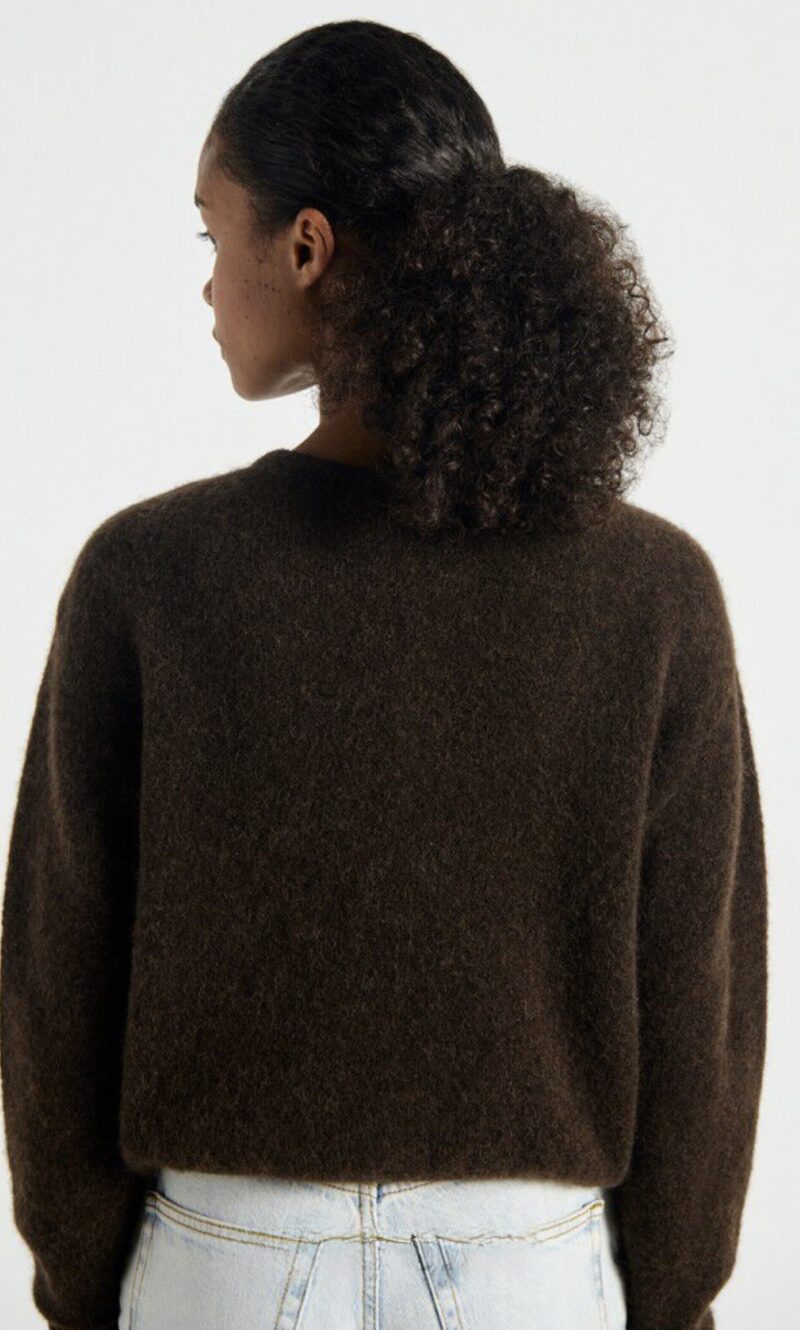 Chaqueta punto vitow botones cafe - Imagen 4